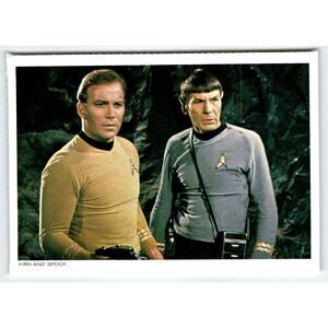 1977 Star Trek Kirk & Spock Chrome Postcard From 'The Devil In The Dark'